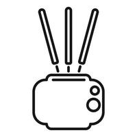 Wireless router providing high speed internet connection icon vector