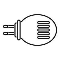 Electric plug connecting to power socket line icon vector