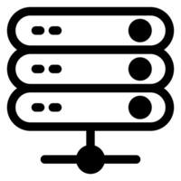 database glyph icon isolated on white background vector