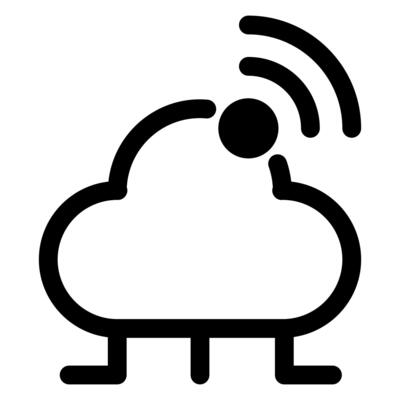 cloud glyph icon isolated on white background