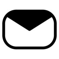 envelope glyph icon isolated on white background vector