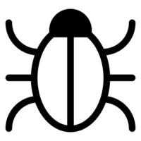 bug glyph icon isolated on white background vector