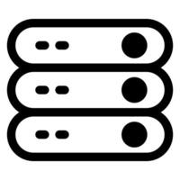 database glyph icon isolated on white background vector