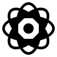 atom glyph icon isolated on white background vector