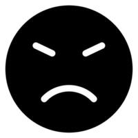angry glyph icon isolated on white background vector
