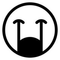 sad glyph icon isolated on white background vector