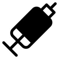 syringe glyph icon isolated on white background vector