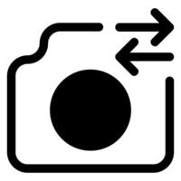camera glyph icon isolated on white background vector