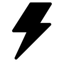 lightning glyph icon isolated on white background vector