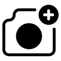 camera glyph icon isolated on white background vector