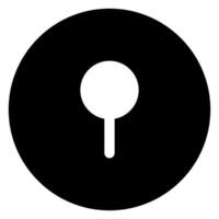 keyhole glyph icon isolated on white background vector