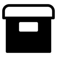 archive glyph icon isolated on white background vector