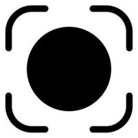 capture glyph icon isolated on white background vector