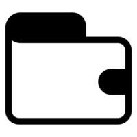 wallet glyph icon isolated on white background vector