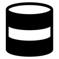 database glyph icon isolated on white background vector