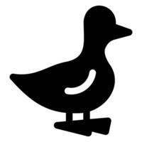 duck glyph icon isolated on white background vector