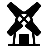 windmill glyph icon isolated on white background vector