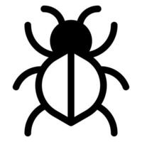 bug glyph icon isolated on white background vector