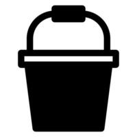 bucket glyph icon isolated on white background vector