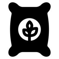 sack glyph icon isolated on white background vector