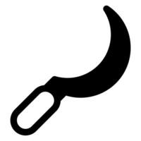 sickle glyph icon isolated on white background vector