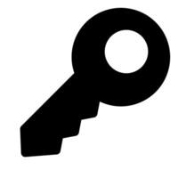 key glyph icon isolated on white background vector