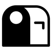 mailbox glyph icon isolated on white background vector