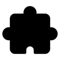 puzzle glyph icon isolated on white background vector