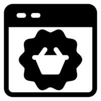 e commerce glyph icon isolated on white background vector