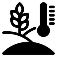 thermometer glyph icon isolated on white background vector
