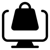 computer glyph icon isolated on white background vector
