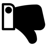 thumb glyph icon isolated on white background vector