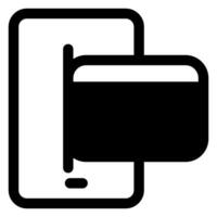 mobile glyph icon isolated on white background vector