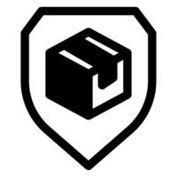 shield glyph icon isolated on white background vector