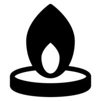 burn glyph icon isolated on white background vector