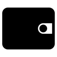wallet glyph icon illustration isolated on white background vector