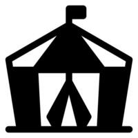 circus glyph icon illustration isolated on white background vector