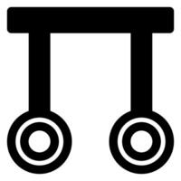acrobatic glyph icon illustration isolated on white background vector