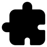 puzzle glyph icon illustration isolated on white background vector