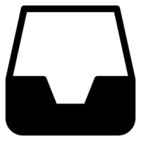 in box glyph icon illustration isolated on white background vector