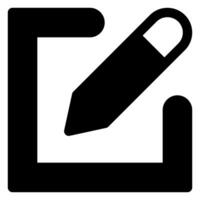 edit glyph icon illustration isolated on white background vector