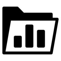 chart glyph icon illustration isolated on white background vector