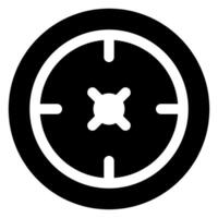 target glyph icon illustration isolated on white background vector