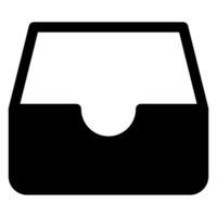 in box glyph icon illustration isolated on white background vector