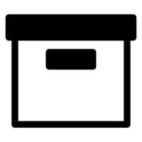 archive glyph icon illustration isolated on white background vector