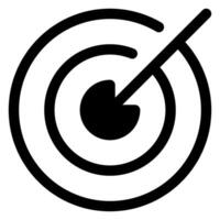 target glyph icon illustration isolated on white background vector
