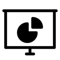 presentation glyph icon illustration isolated on white background vector