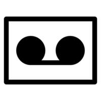 record glyph icon illustration isolated on white background vector