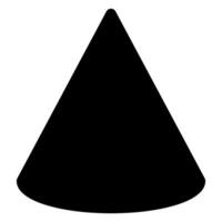 cone glyph icon illustration isolated on white background vector