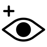 eye glyph icon illustration isolated on white background vector